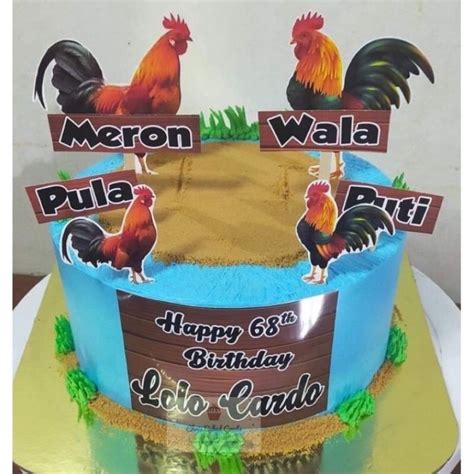 manok topper|Manok na pula/Sabongero Cake topper set .